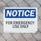 Signmission For Emergency Use Only, 18 in W x Rectangle, Plastic OS-2PACK-NS-P-1218-L-12845 - alternate 5